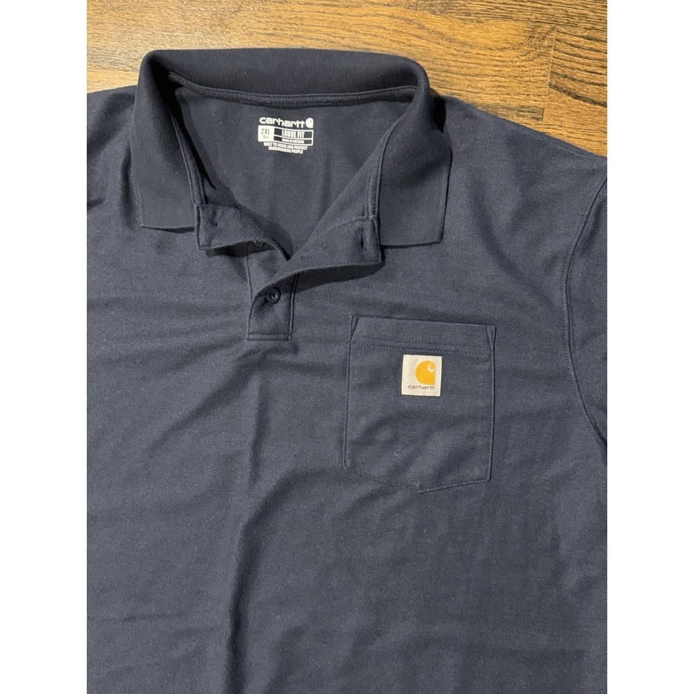 Carhartt Men's Polo Short Sleeve Regular Fit Xxl Black Big & Tall XXL 2XL